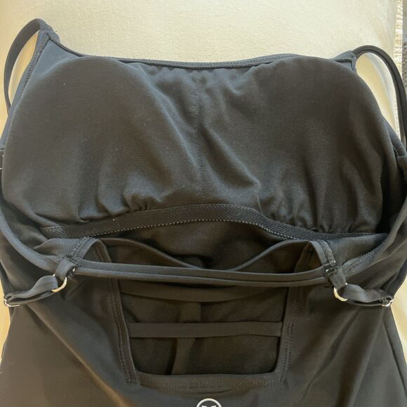 NWT HURLEY Women’s Large One-Piece Swimsuit Solid Black UPF 50+ Bathing Suit - L - Picture 6 of 8